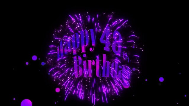 Celebration of 48 Years Happy Birthday Party. invitation Moments Colorful Creative Logo Videos