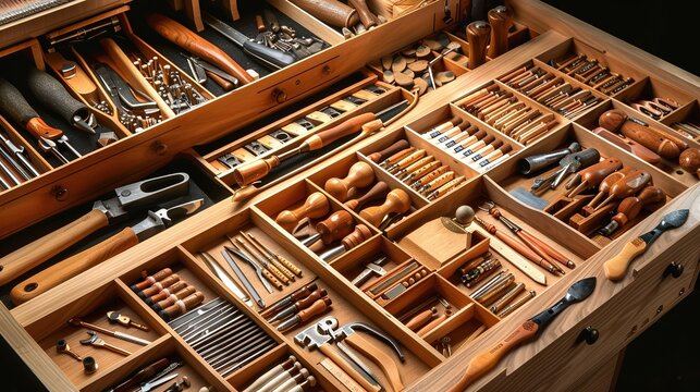 Creative Woodworking Tools 4k image ai generated