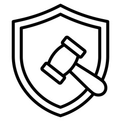 Regulation Shield Icon Element For Design