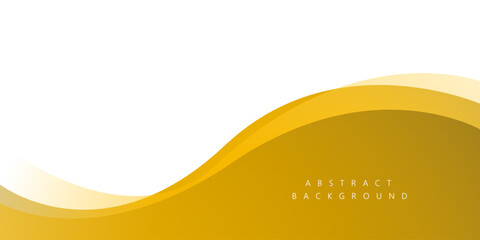 Yellow wave modern background with white space for text and message. template design