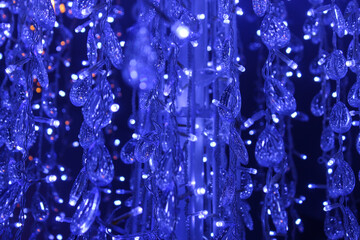 Blue lights and sparkles Background