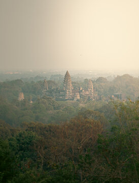 Angkor Wat Temple in the afternoon in Angkor complex Cambodia at sunset
