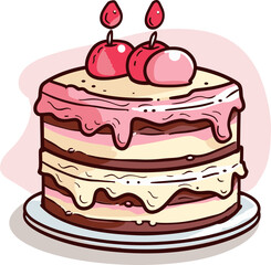 Vectorized Cake Creations Crafting Sugary Marvels