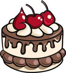 Vectorized Cake Odyssey Exploring Edible Delicacies