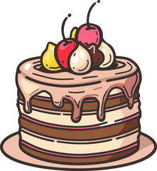 Digital Delights Crafting Cake Vector Extravaganza