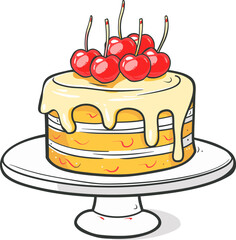 Vectorized Vistas Crafting Cake Vector Wonders