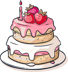 Digital Dessert Dreamscape Creating Whimsical and Dreamy Cake Vectors