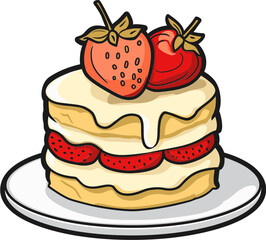 Digital Dessert Dreamscape Crafting Dreamy and Imaginative Cake Illustrations with Pixels