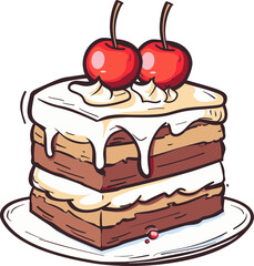 Sweet Sensations Indulging Savoring and Delighting in the Delightful Pleasurable and Satisfying Joys and Wonders of Exquisite Beautiful and Mouthwatering Cake Vectors that Evoke Emotion and Wonder I