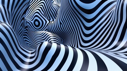 Optical Art with Twist Striped.	