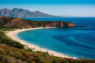 Fototapeta na wymiar La Paz Bay, Baja California Sur, Mexico, offers stunning coastal scenery