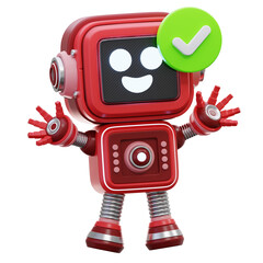 the robot agreed 3d icon illustration