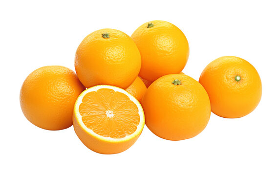 A mesmerizing stack of vibrant oranges rising in a natural pyramid formation