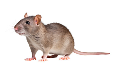 A brown rat stands gracefully on its hind legs, showcasing its natural elegance and curiosity