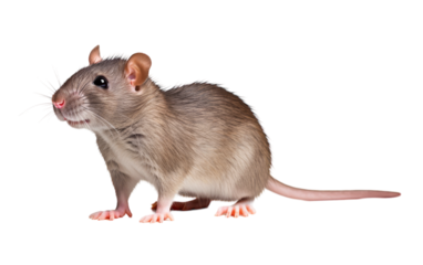 A brown rat stands gracefully on its hind legs, showcasing its natural elegance and curiosity