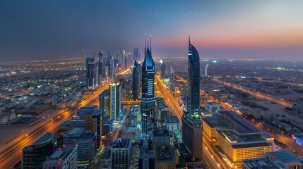 The King Abdullah Financial District is located in Riyadh, Saudi Arabia. - obrazy, fototapety, plakaty