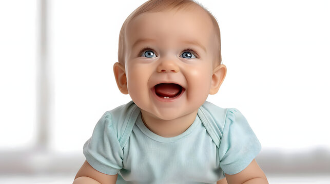 surprised happy cute baby, png file of isolated cutout object on transparent background.
