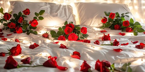 Red Roses Bed Decor
