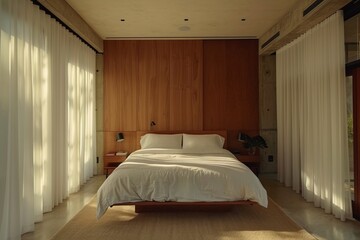 modern bedroom in a minimalist style