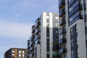 New apartments building in Lasnamae district. Tallinn, Estonia, Europe. March 2024