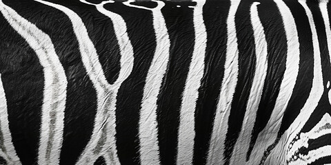 Black and white zebra skin AI-generated Image