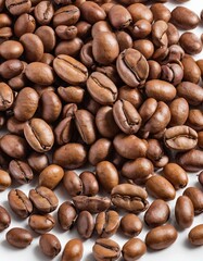 Naklejka premium Organic Coffee Beans Heap for Morning Espresso