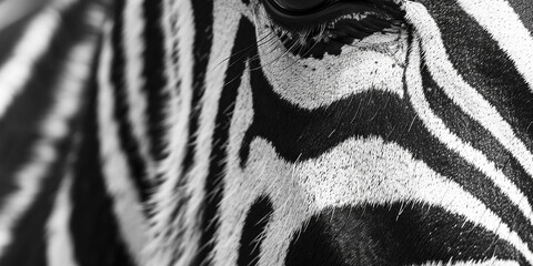 Fototapeta na wymiar Black and white zebra skin AI-generated Image