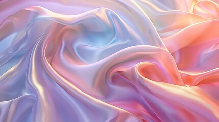 Obraz premium Pastel colored flowing abstract fabric look - An image resembling silky fabric folds with an abstract pastel color blend giving a sense of softness