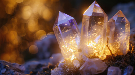 Crystal for enhancing magical abilities. Magical glow effect