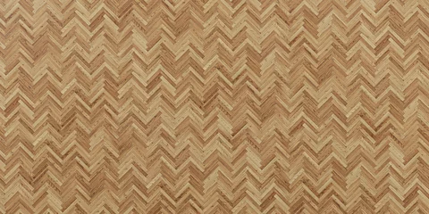Foto op Canvas Seamless wood parquet texture herringbone light brown.   © ceren