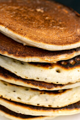 bee sweet honey on milk pancakes
