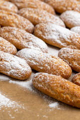 delicious sweet cookies with sugar on the table