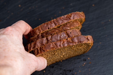square-shaped pieces of fresh bread