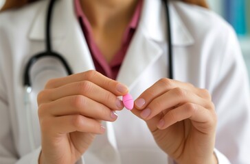 Doctor presenting pill