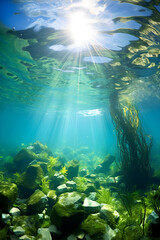 Emerald Underwater Ecosystem: A Mesmerizing Display of Algae’s Vital Role in Marine Life