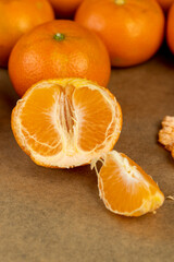 cleaning and preparing ripe tangerines for cooking