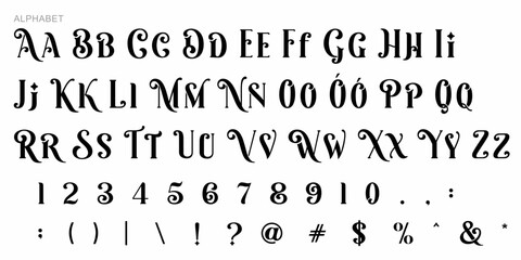 Calligraphic Vintage Handwritten vector Font for Lettering. Trendy Retro Calligraphy Script. Design vector linear Font Title Header Lettering Logo Monogram - Wektor 