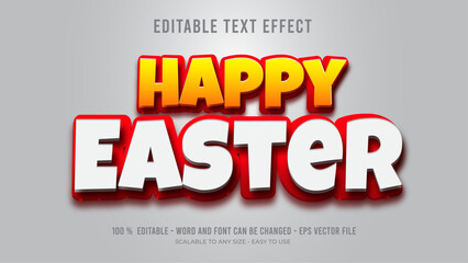 happy easter editable text effect