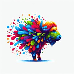 Obraz premium Isolated Colorful Animal on a Clear PNG Canvas, Generative AI