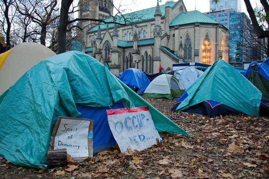 Occupy Toronto was a protest and demonstration with tents in St. James Park.