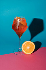 Aperol spritz cocktail. Refreshing drink