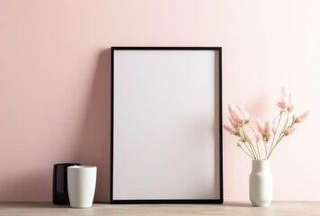 Elegant Minimalist Picture Frame on Wooden Table