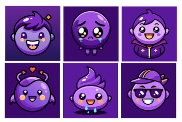Obraz premium set of funny cartoon monsters