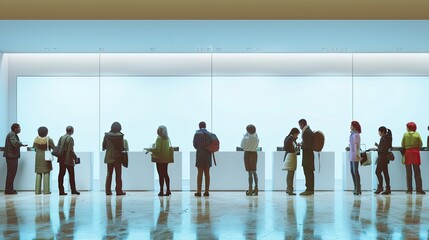 Queue at bank, securing finances. 💼🏦 Reflecting urgency during uncertain times. #FinancialSafety
