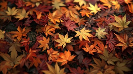 autumn maple leaves  generative ai