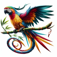 a magnificent parrot