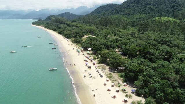 Aerial view of S&atilde;o Gon&ccedil;alo Beach - Paraty, Rio de Janeiro, Brazil