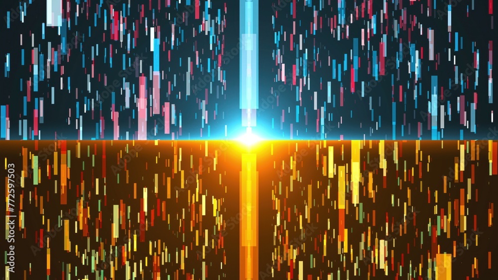 Poster abstract digital lines. computer generated 3d render