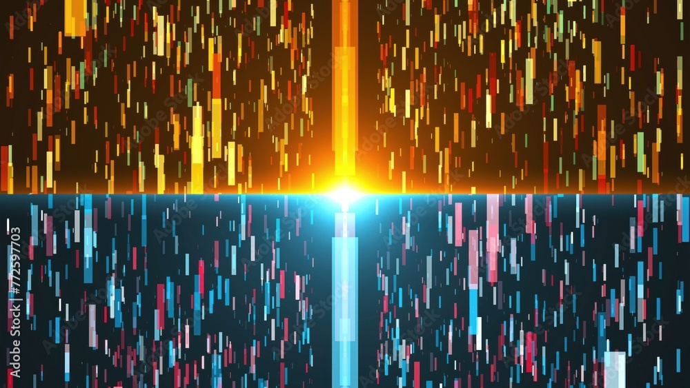 Poster abstract digital lines. computer generated 3d render