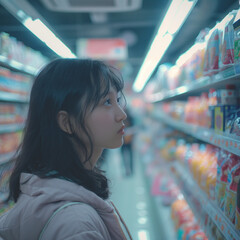 woman in supermarket